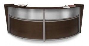 OFM Double Marque Plexi-Reception Station With Silver Frame