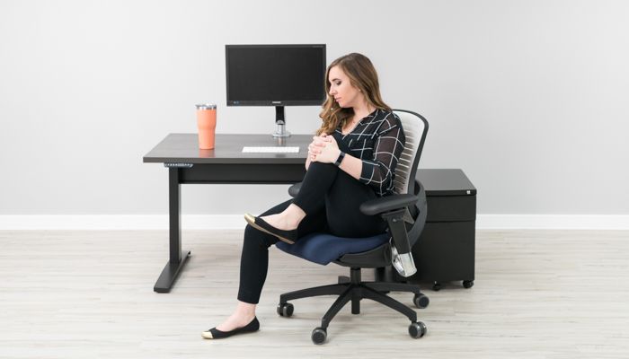 Seated Knee to Chest Stretch