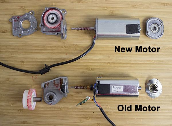Comparison of both motors opened up