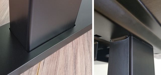 VertDesk upper support and foot