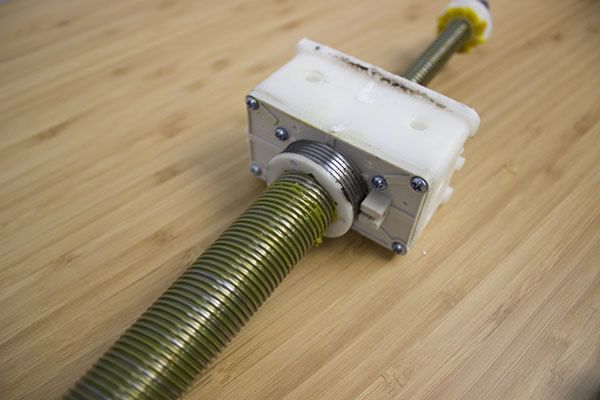 Close up of Uplift Desk Gear System