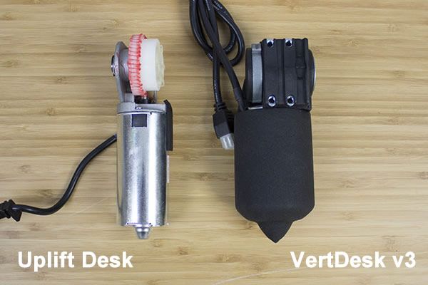 Uplift Desk and VertDesk v3 Top of Motor Comparison
