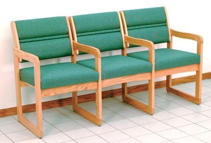 Wooden Mallet Ganged Dakota 3 Seater
