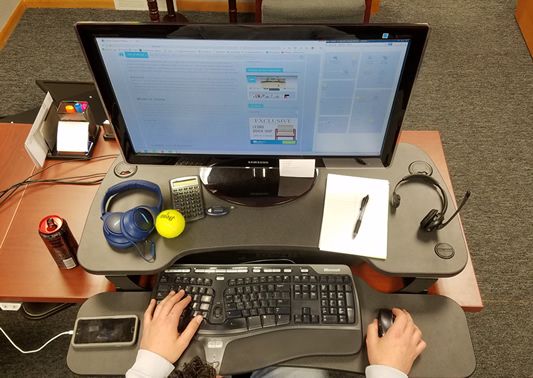 Versadesk Has A lot of Working Space