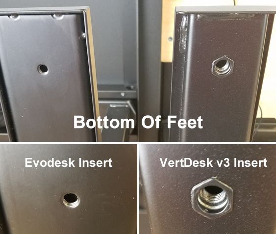 Feet and Threaded Insert Comparison
