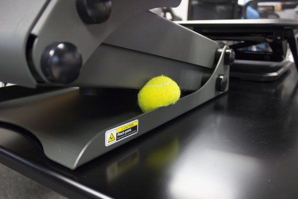 Crushed tennis ball