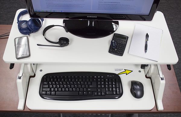 Task space on VertDesk Converter