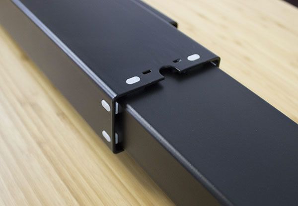 VertDesk v3 glides with columns slid together