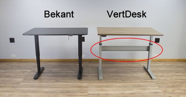 Lack of cross support on IKEA Bekant