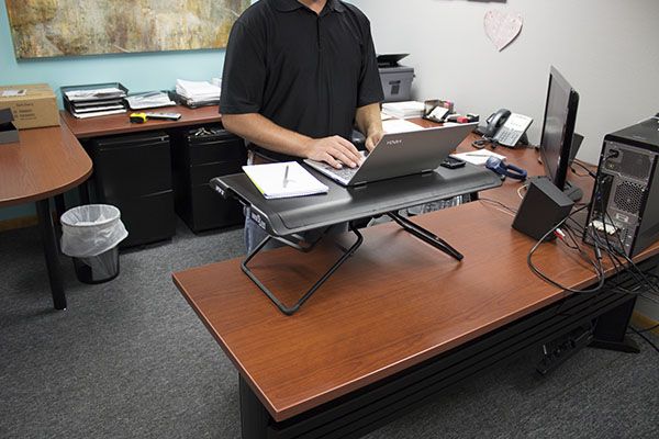 Showing The VariDesk 30 Footprint