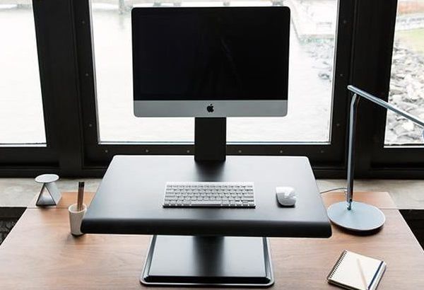 Post & Tray on Humanscale QuickStand Eco