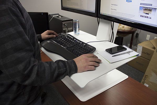 QuickStand Eco keyboard and mouse space