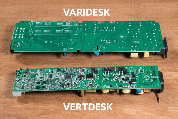 VariDesk vs VertDesk v3 Circuit Board Bottom