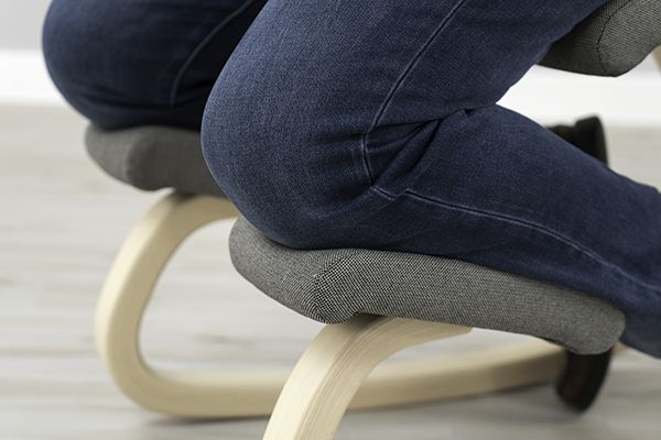 Shown with knees in correct position