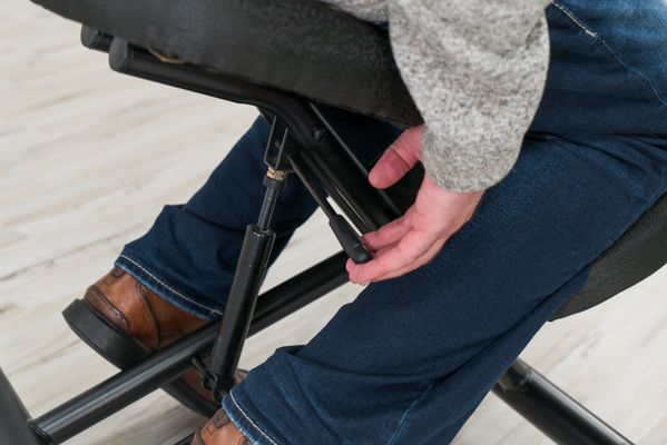 Seat height adjustment lever