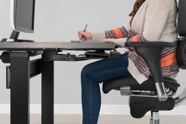 Keyboard tray knee clearance issues