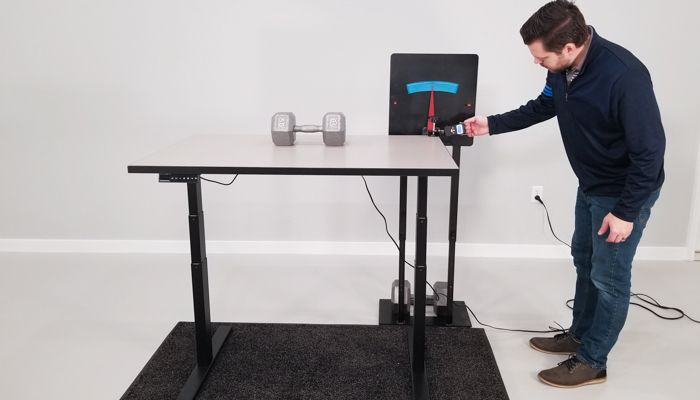 SmartDesk 2 BE Wobble Deflection Test Setup @ 42"