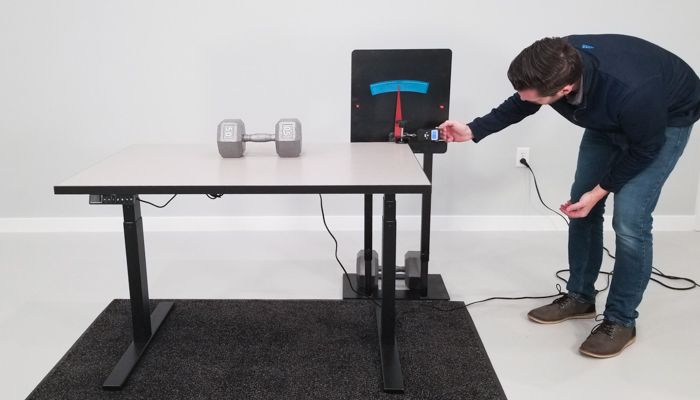 SmartDesk 2 BE Wobble Deflection Test Setup @ 30"