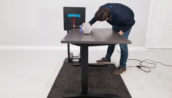 Uplift Desk v1 Rocking Deflection Test Setup @ 30"