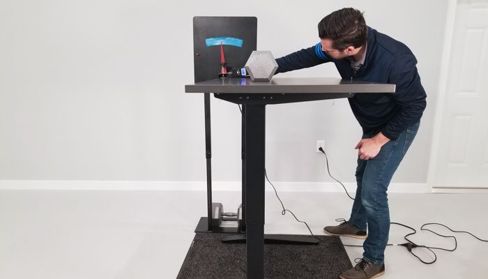 Uplift Desk v1 Rocking Deflection Test Setup @ 42"