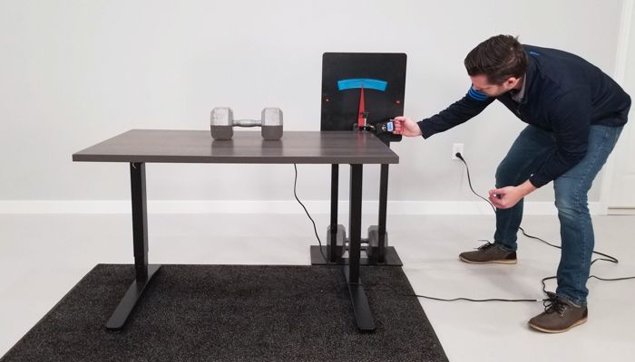 Uplift Desk v1 Wobble Deflection Test Setup @ 30"