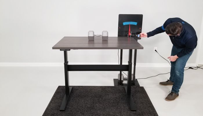 VertDesk v3 Wobble Deflection Test Setup @ 42"