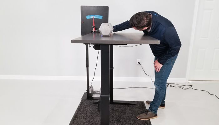 VertDesk v3 Rocking Deflection Test Setup @ 46"