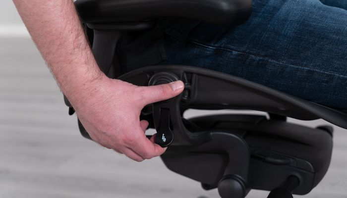 Seat height adjustment lever