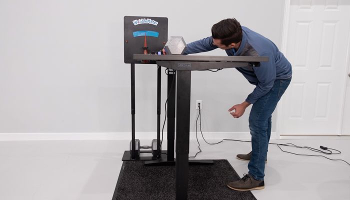 Uplift Desk v2 Rocking Deflection Test Setup @ 42"
