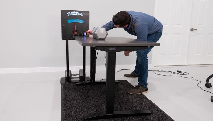 Uplift Desk v2 Rocking Deflection Test Setup @ 30"