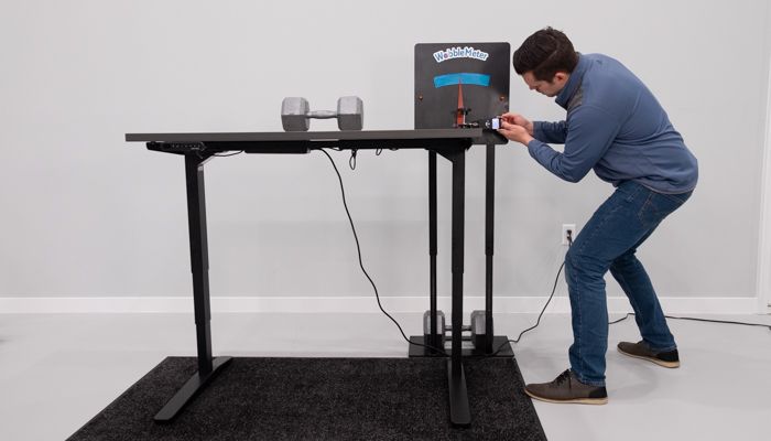 Uplift Desk v2 Wobble Deflection Test Setup @ 42"