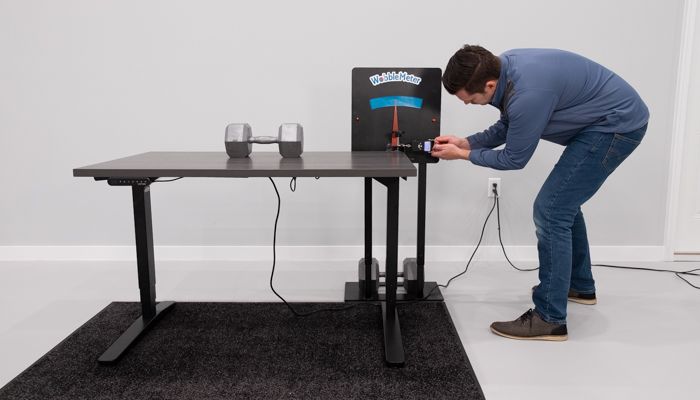 Uplift Desk v2 Wobble Deflection Test Setup @ 30"