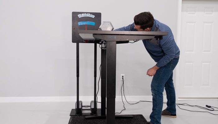 Uplift Desk v2 Rocking Deflection Test Setup @ 46"