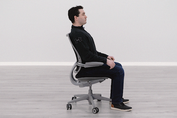 Showing the recline motion on the Liberty chair