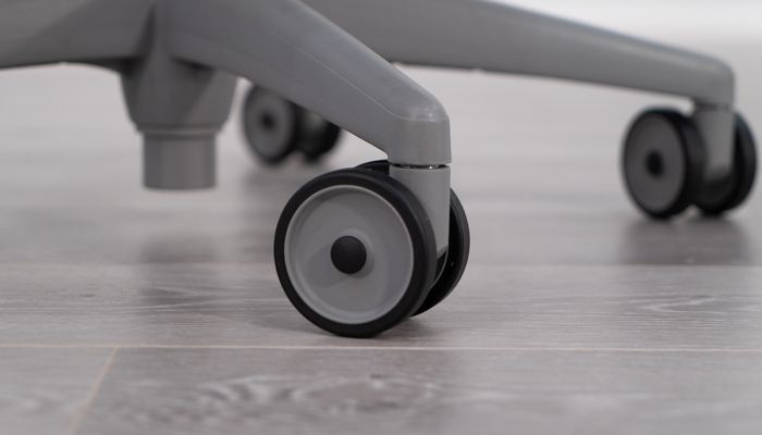 Close up of Liberty chair's wheels