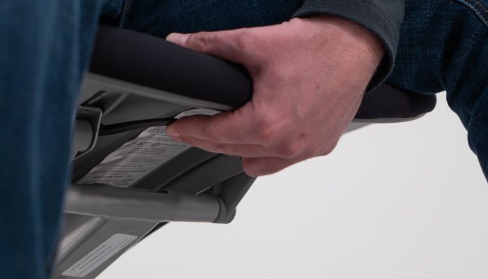 Seat depth adjustment lever