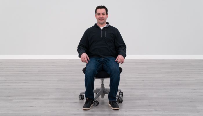Ryan sitting in Liberty chair