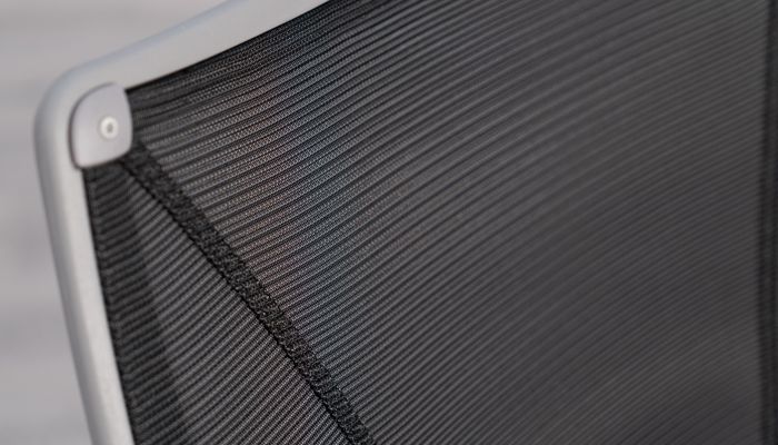 Close up of Liberty's mesh backrest material