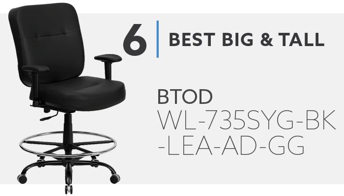 #6 Best Big and Tall Drafting Stool