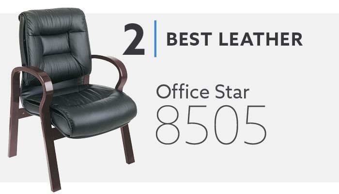 #2 Office Star 8505 Best Leather Guest Chair