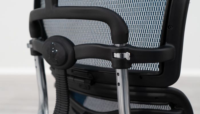 Close up of Ergohuman backrest to show build quality