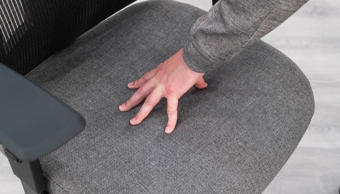 Pushing down on Affirm seat pad