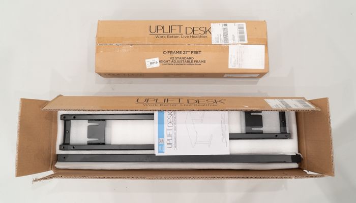 New Uplift Desk packaging