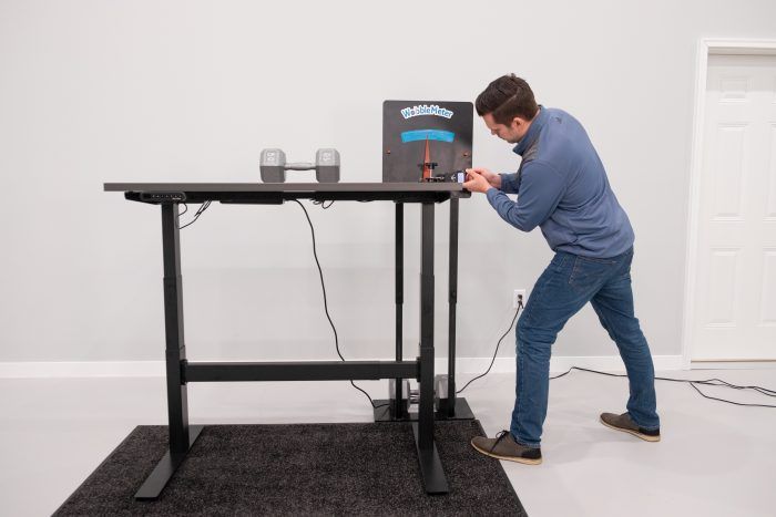 Uplift Desk v2 Commercial Wobble Deflection Test Setup @ 46"