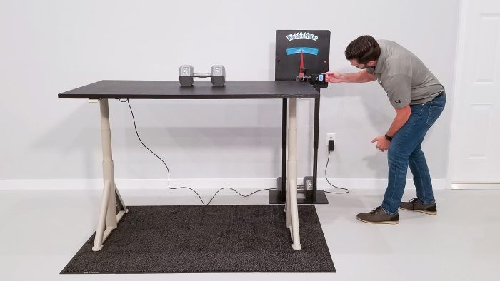 IKEA Idasen Wobble Deflection Test Setup @ 42"