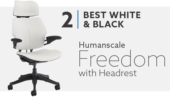 #2 Best White and Black Office Chair Humanscale Freedom