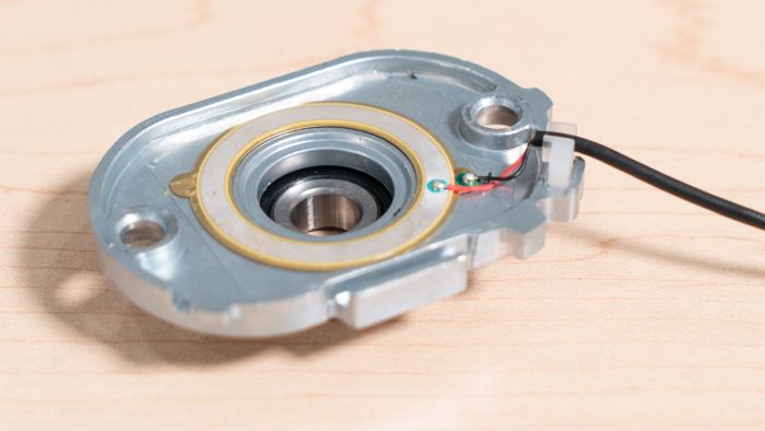 Close Up ofPIEZO Collision Avoidance System under Motor