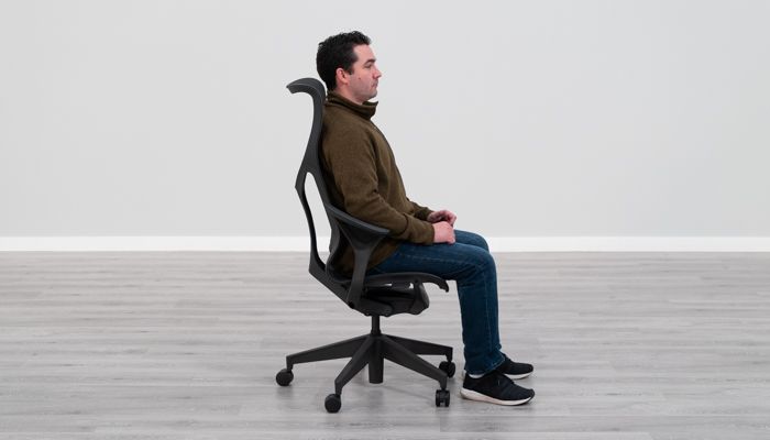 Fully Upright in Cosm Chair