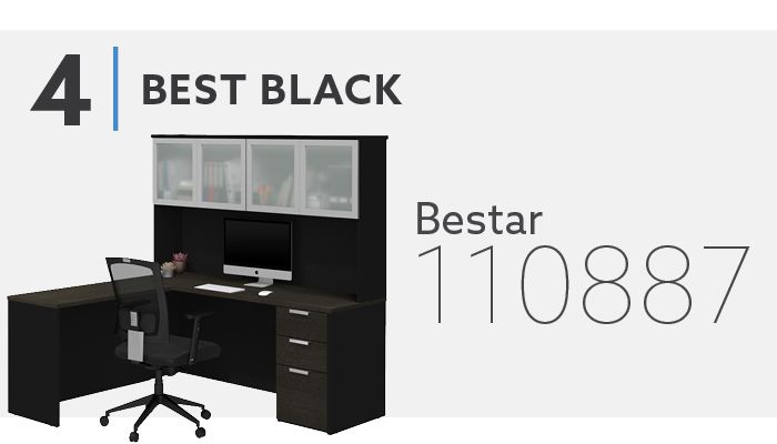 #4 Best Black L Shape Desk - Bestar 110887