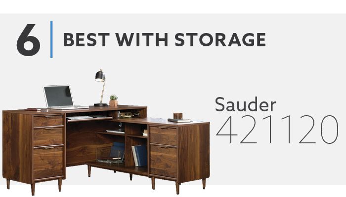 #6 Best L Shaped Desk with Storage - Sauder Clifford